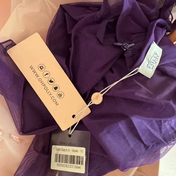 Elegant Purple Long Sleeve Women's Top - Picture 6 of 9